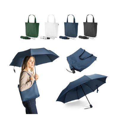 SKYLAR - 2-in-1 umbrella with recycled polyester shopping bag included