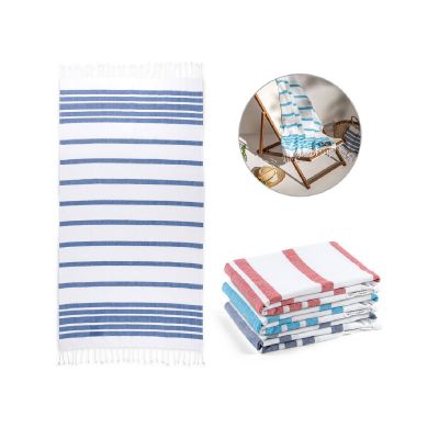 SARDENHA - Beach towel in cotton (70% recycled) and polyester (30% recycled) (180 g/m²)