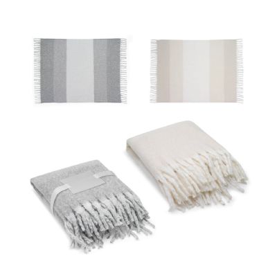 COMFY - Blanket in recycled polyester (100% rPET) (300 g/m²), with a mohair feel