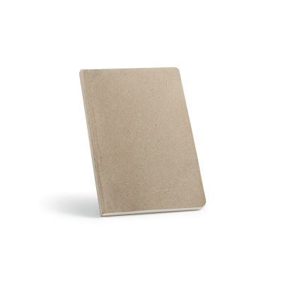 POE - A5 Notebook Flax cover. 80gsm recycled 196 pages