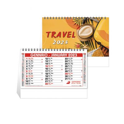 TRAVEL - spiral desk calendar