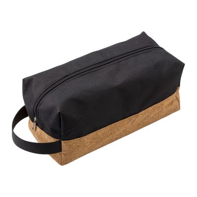 LYNN - Polyester and cork toilet bag 