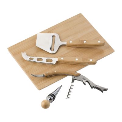 PATRICK - Bamboo cheese and wine set 