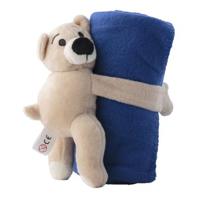 OWEN - Plush toy bear with fleece blanket 