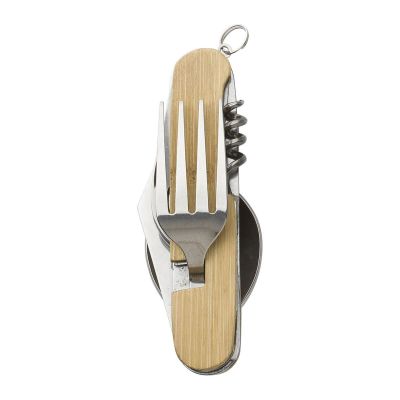 AINSLEY - Bamboo multifunctional cutlery set 