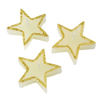 LORNA - Three star-shaped candles 