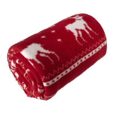 JANE - Polar fleece reindeer blanket (180 gr/m2) 