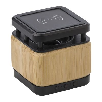 NOVA - Bamboo and ABS wireless speaker and charger 