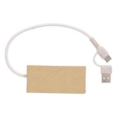 PAULO - Aluminium and recycled paper USB hub 
