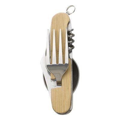 AINSLEY - Bamboo multifunctional cutlery set 