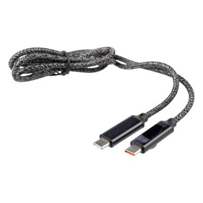 CLAUDIA - Nylon fabric charging cable 65W 