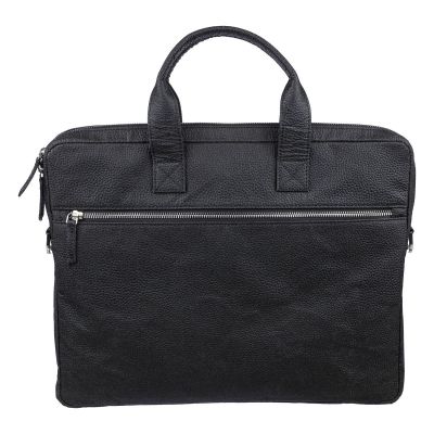 LILLIAN - Tomato leather laptop bag 