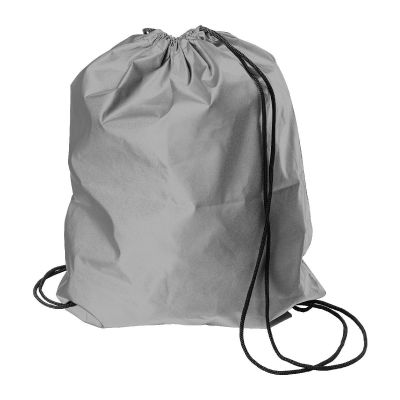 MELILA - Synthetic fibre (190D) reflective drawstring backpack 