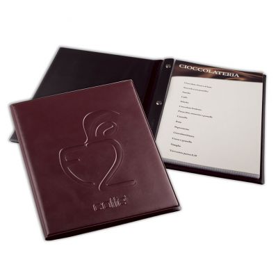 MENU ELEGANT M - medium smooth leatherette menu holder