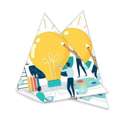 STICKER XS TRIANGLE - adhesive paper labels 