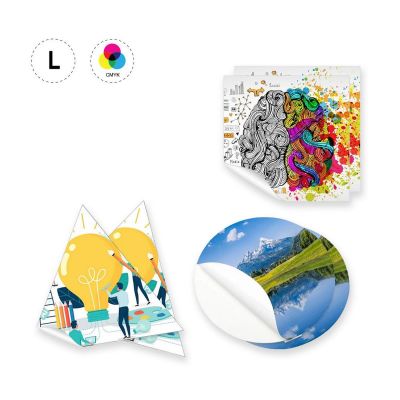 STICKER L ROUND - adhesive paper labels 