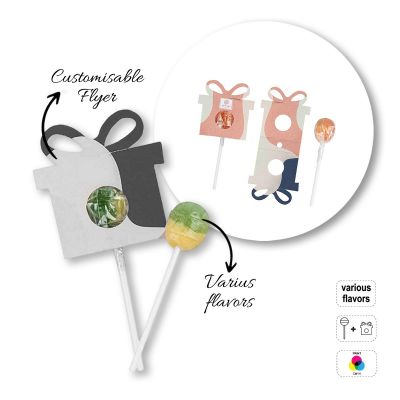 LOLLY BALL - sphere lollipop with flyer 