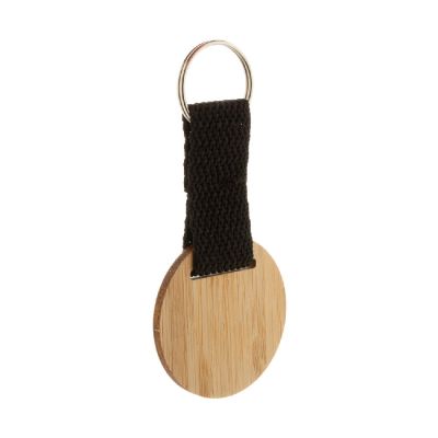 STROPP - bamboo keyring, round