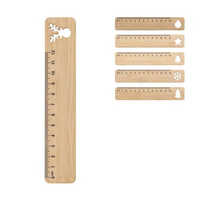 LOPSMARKA - bamboo ruler, snowflake