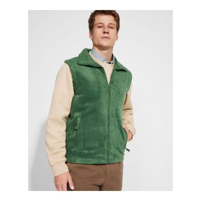 POCATELLO - Fleece vest with polo neck and matching zipper