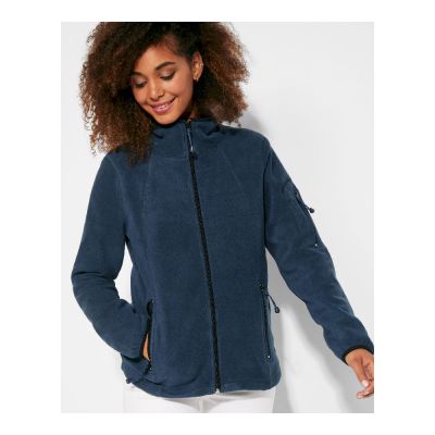 QUINCY - Micro fleece jacket for outdoor sports with high neck and long sleeves