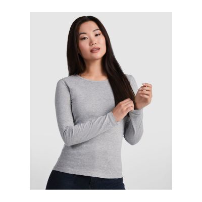 ALNA - Semi fitted long-sleeve t-shirt with fine trimmed neck
