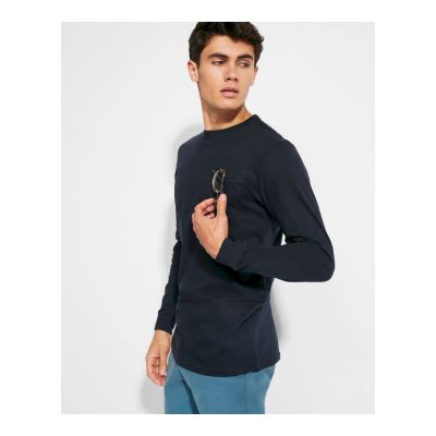 ALTAIR - Long-sleeve t-shirt with crew neck and cuffs in 1x1 rib