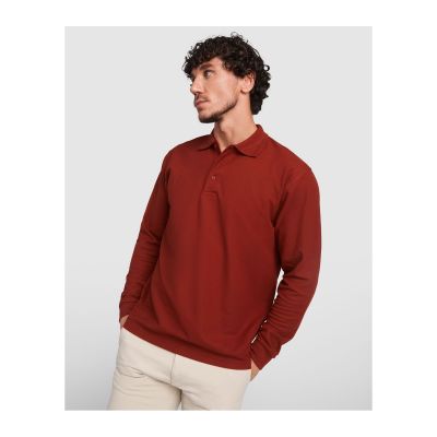 CARRARA - Long-sleeve polo shirt with ribbed collar and cuffs