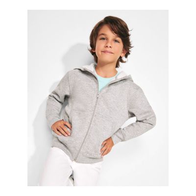 BELLEVILLE KIDS - Sweat hooded jacket with high neck and full zip