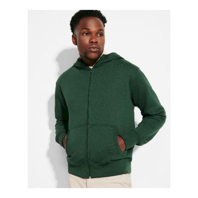 BELLEVILLE - Sweat hooded jacket with high neck and full zip