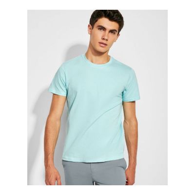 ANNISTON - Short-sleeve t-shirt with double layer crew neck in elastane