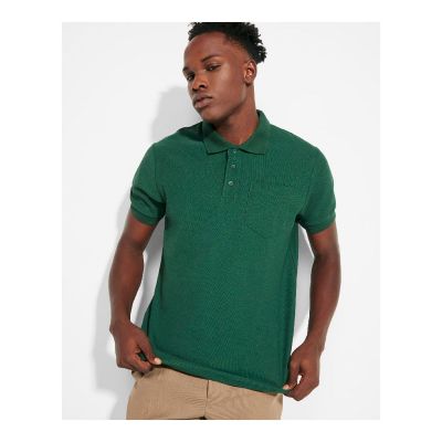 CARSON - Short-sleeve polo shirt with pocket on left chest