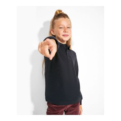 PLYMOUTH KIDS - Long-sleeve polo shirt with ribbed collar and cuffs