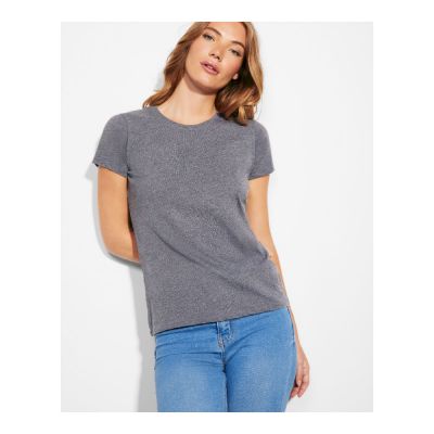 ARMAGH - Women's short sleeve t-shirt in heather effect fabric