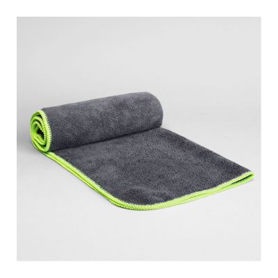COHOES - Beach and sports towel with 3-thread overlock in matching polyester filaments