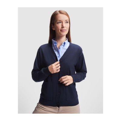 BANGOR - V-neck jacket in soft stitch fabric for women