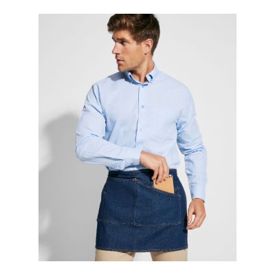 COMPTON - Short apron in denim fabric