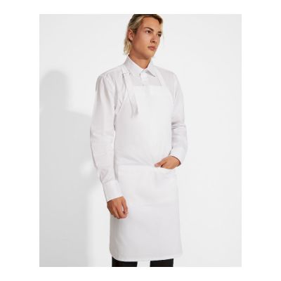BETHEL - Long twill apron in recycled polyester and cotton