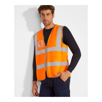 VISALIA - High-visibility vest with front zip