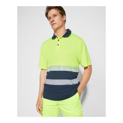 VINCENNES - High-visibility short-sleeve polo shirt in technical fabric