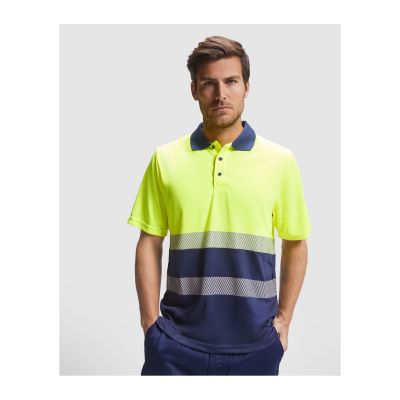 VINCENNES - High-visibility short-sleeve polo shirt in technical fabric