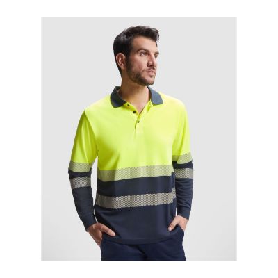 BOSTON - High-visibility long-sleeve polo shirt in technical fabric