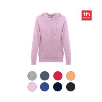 THC AMSTERDAM WOMEN - Women's hoodie in cotton and polyester with full zip
