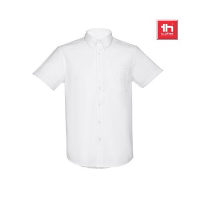 THC LONDON WH - Men's short-sleeved oxford shirt. White