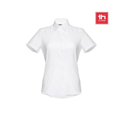 THC LONDON WOMEN WH - Women's short-sleeved oxford shirt. White