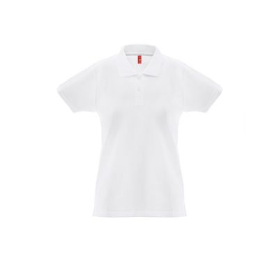 THC MONACO WOMEN WH - Women's short-sleeved polo shirt in carded cotton