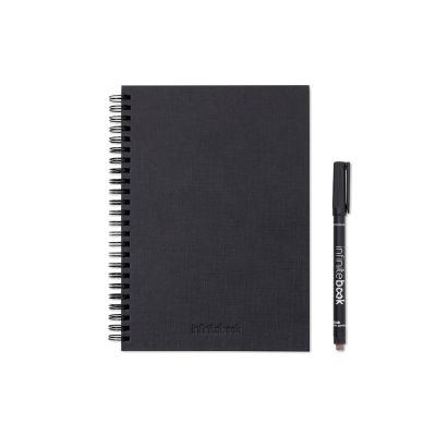 STARTER KIT INFINITEBOOK A5 PLANNER TEXTURE - Kit comprising Infinitebook with hard cover, 1 cleaning kit, 1 marker and 1 ballpoint holder