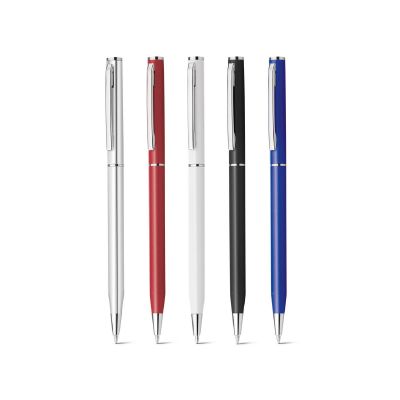 LESLEY METALLIC - Aluminium ball pen with clip and twist mechanism