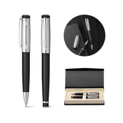 ORLANDO - Roller pen and ball pen set in metal