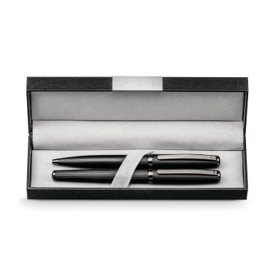 IMPERIO - Metal rollerball and ballpoint set with twist mechanism